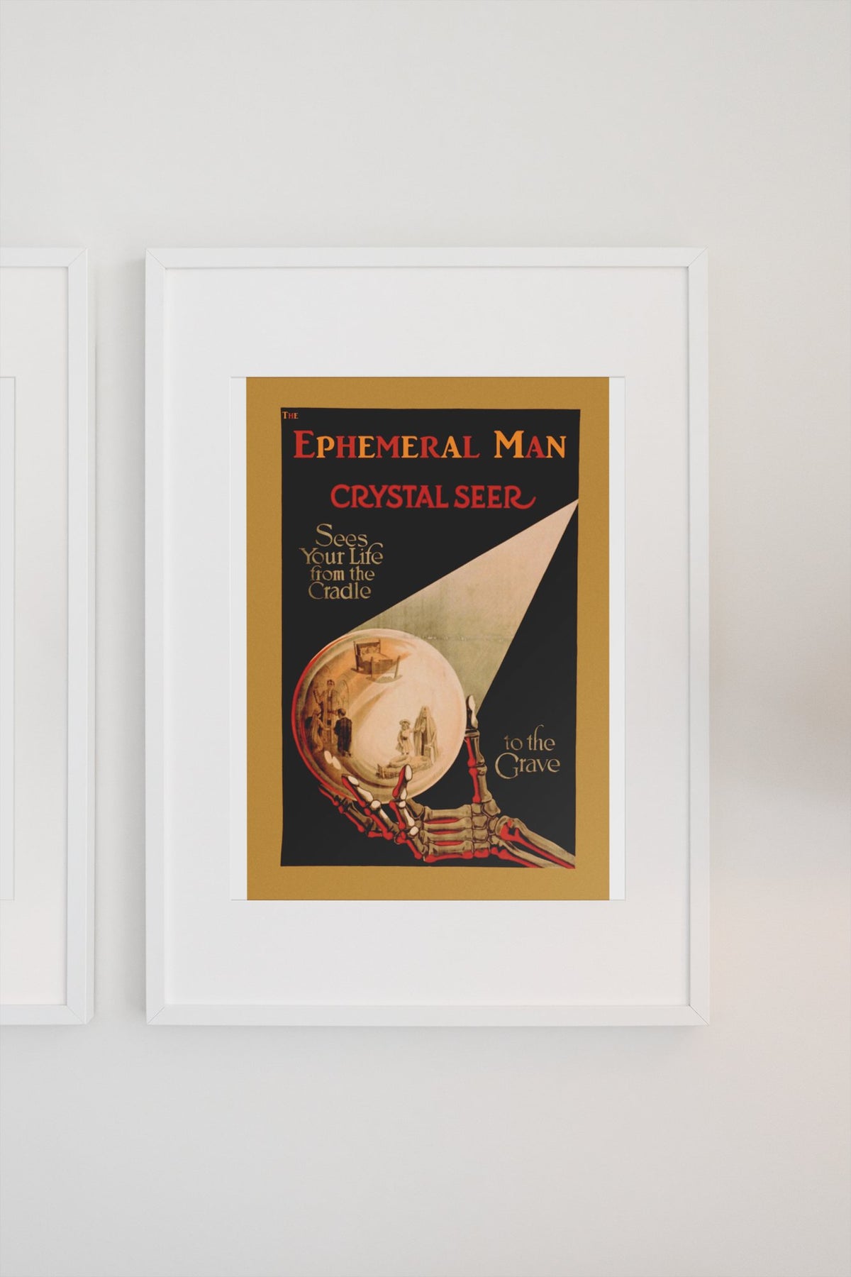 Alexander the Crystal Seer poster on a light wall
