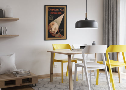 Alexander the Crystal Seer poster framed above a dining table