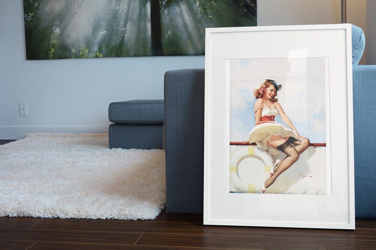 All Hands on Deck by Gil Elvgren, pin-up poster — living room wall