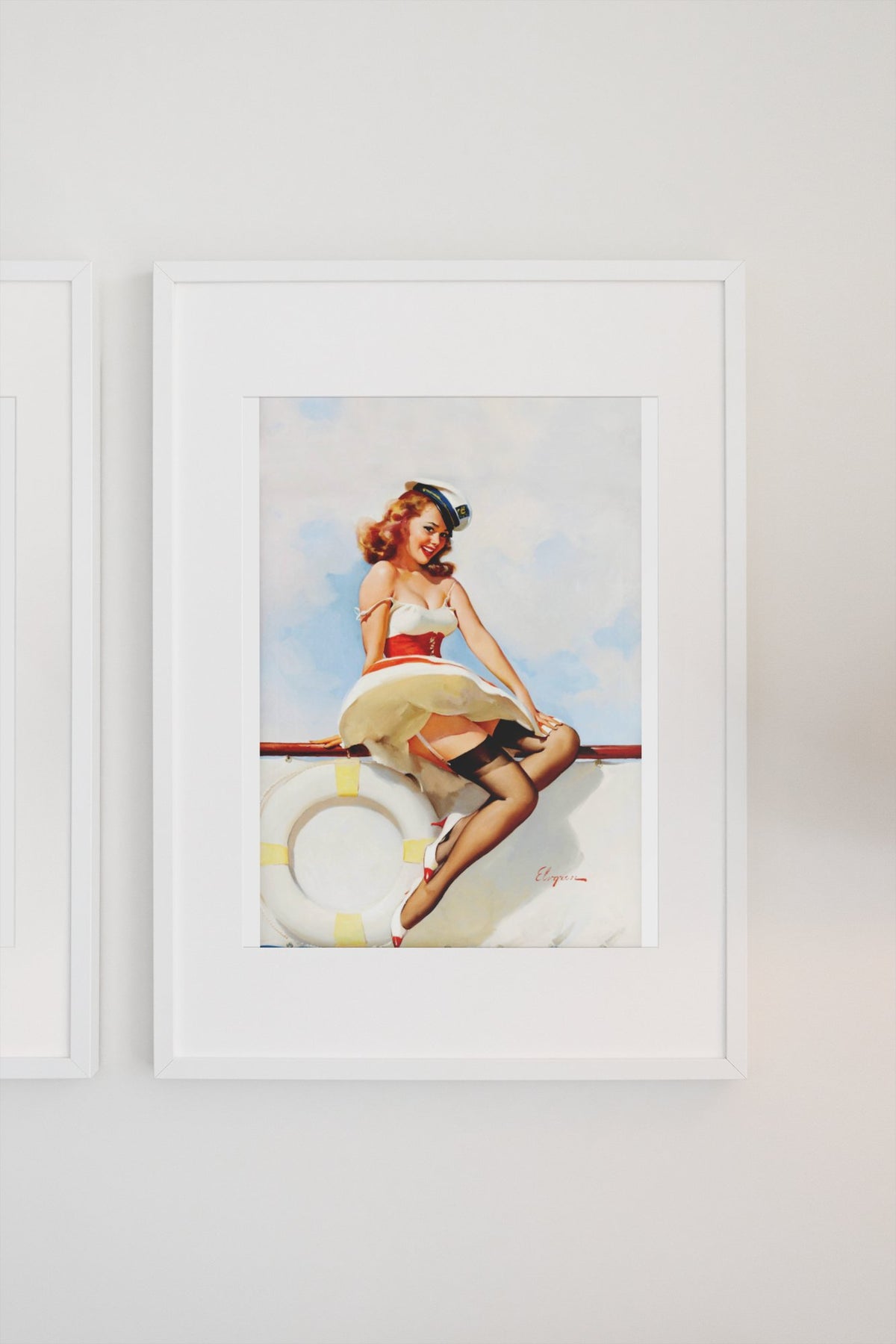 All Hands on Deck by Gil Elvgren, pin-up poster — gallery wall