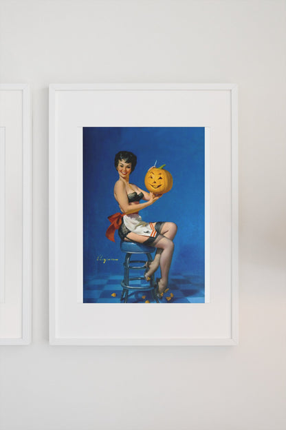 All Smiles by Gil Elvgren, pin-up poster — gallery wall