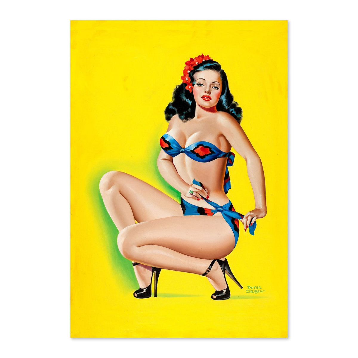 Aloha Blue Bikini poster print