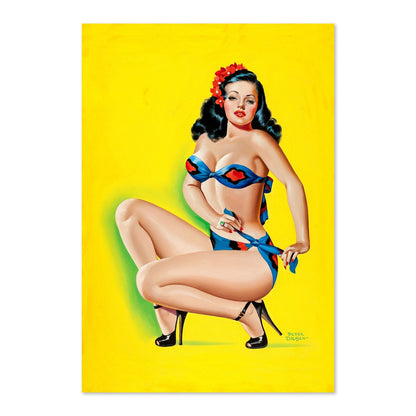 Aloha Blue Bikini poster print