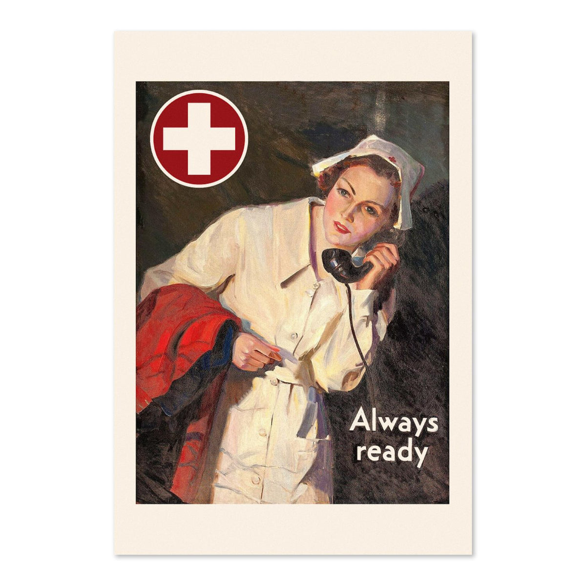 Always Ready Red Cross Nurse poster print