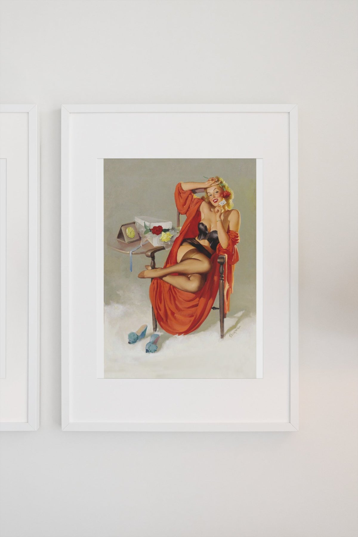 American Beauty by Gil Elvgren, pin-up poster — gallery wall