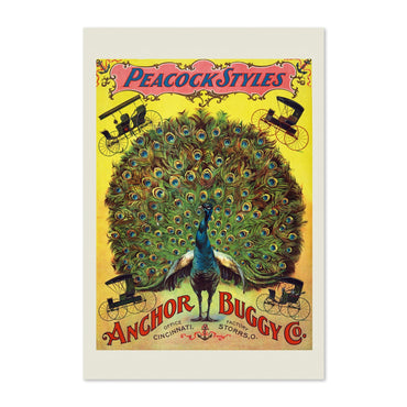 Anchor Buggy Co. Peacock Styles poster print