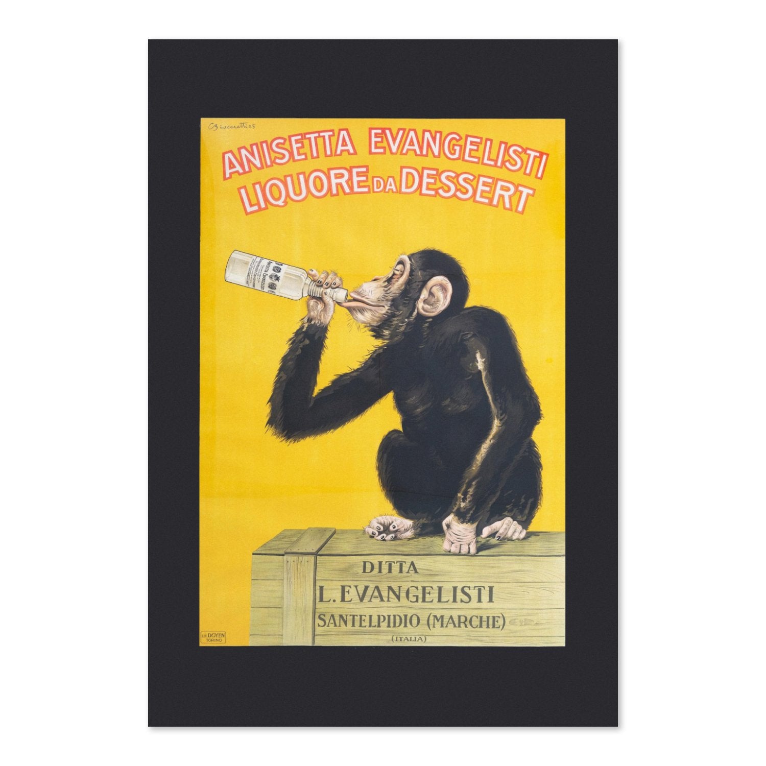 Anisetta Evangelisti 1925 monkey poster print