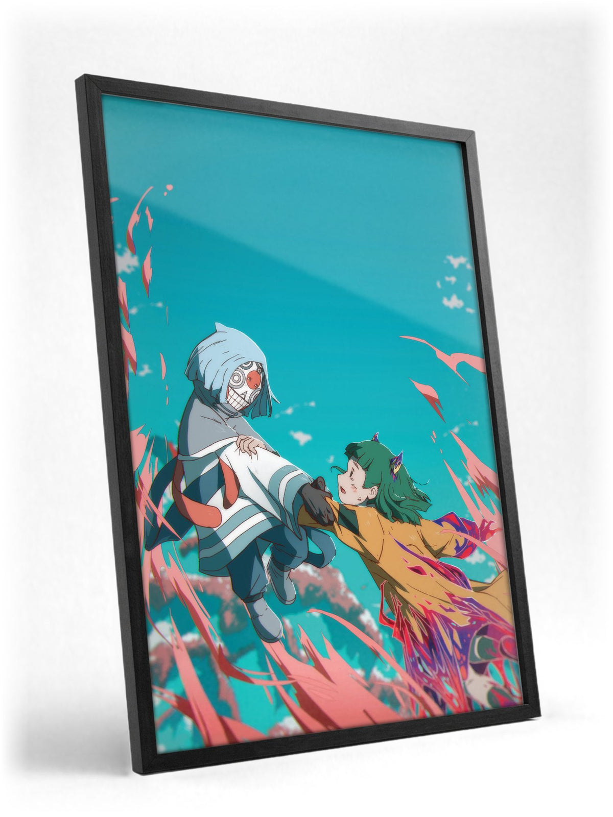Another World (2025) Movie Key Art poster in a black frame with glass leaning against a wall