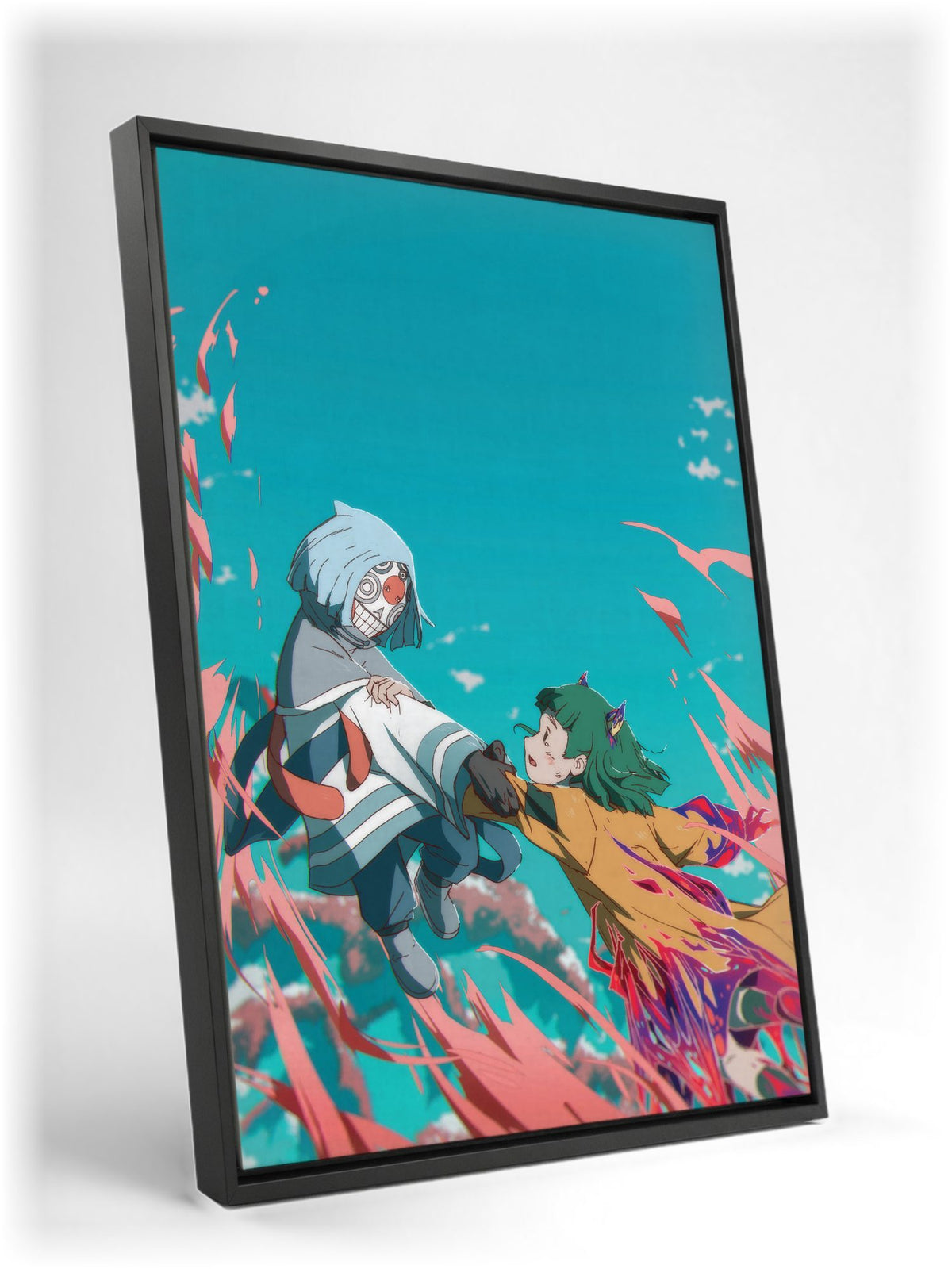 Another World (2025) Movie Key Art as a black floater framed canvas leaning against a wall