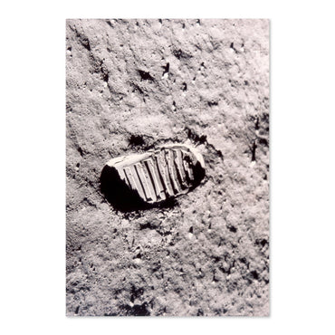 Apollo 11 bootprint on the Moon poster print