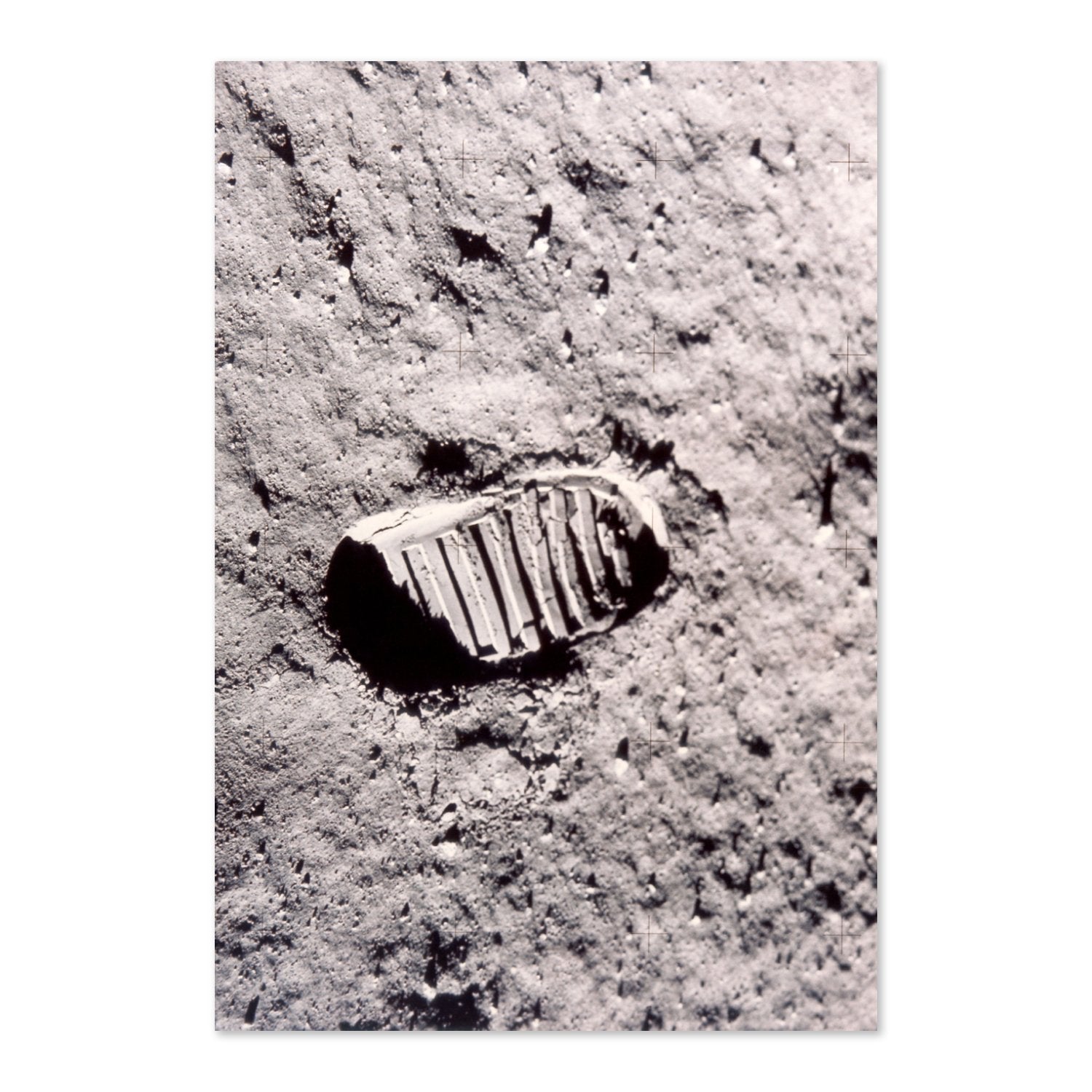Apollo 11 bootprint on the Moon poster print