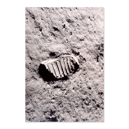 Apollo 11 bootprint on the Moon poster print