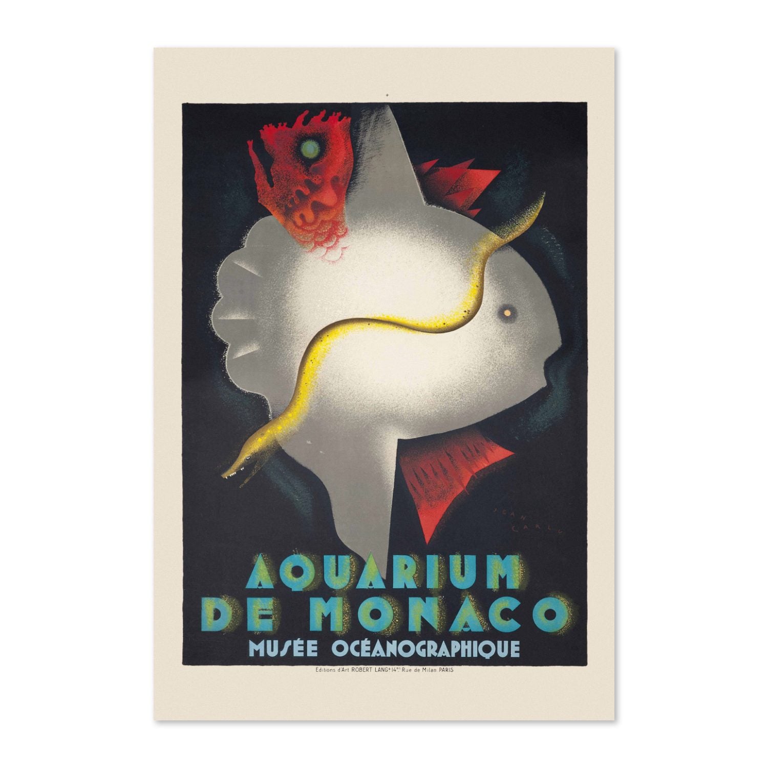 Aquarium de Monaco poster print