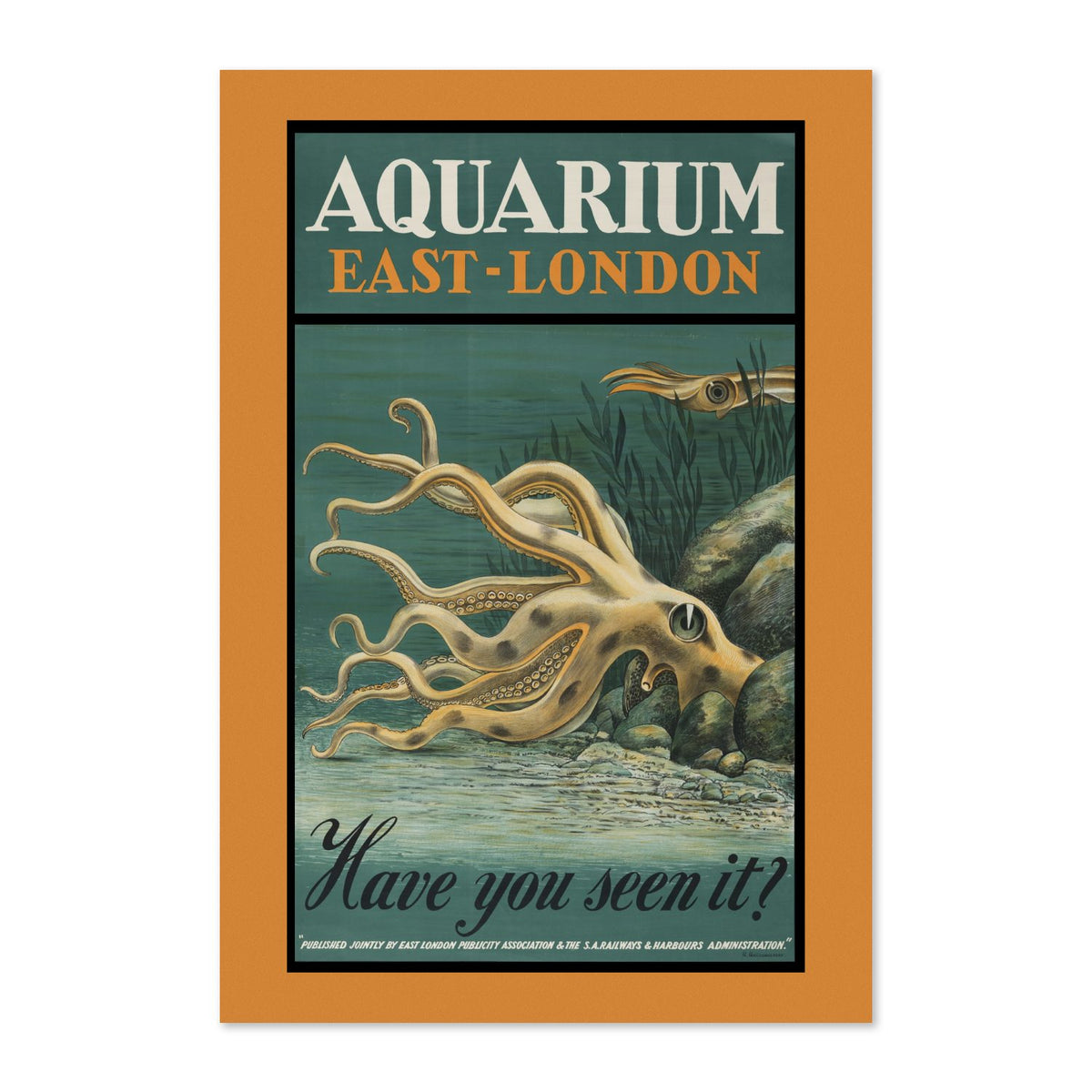 Aquarium East London Octopus poster print