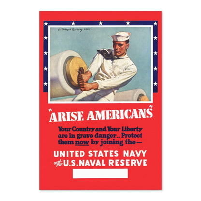 Arise Americans Join the Navy poster print
