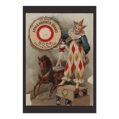 Arm and Hammer Soda Clown poster print
