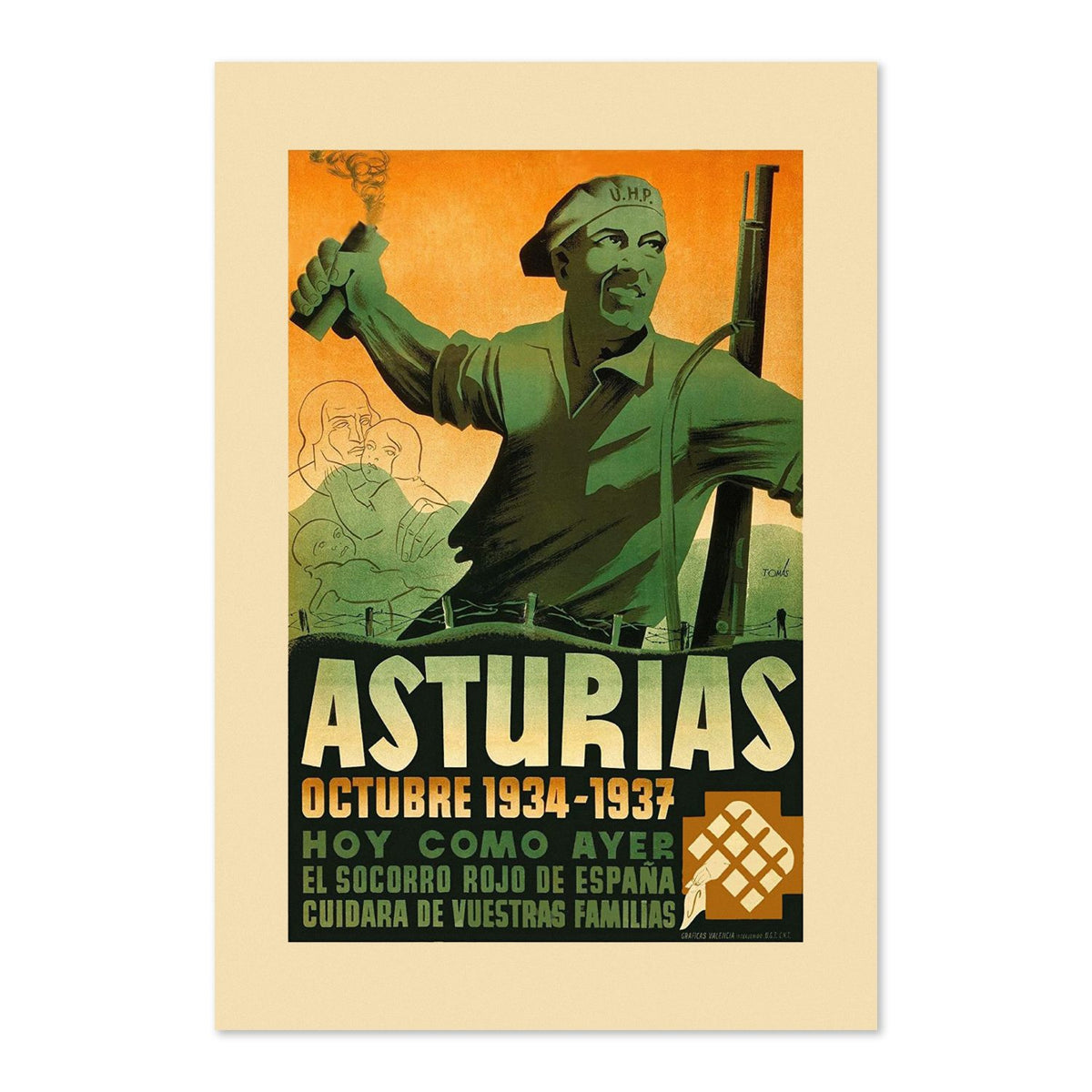 Asturias 1934-1937 poster print