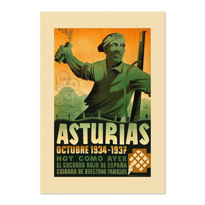 Asturias 1934-1937 poster print