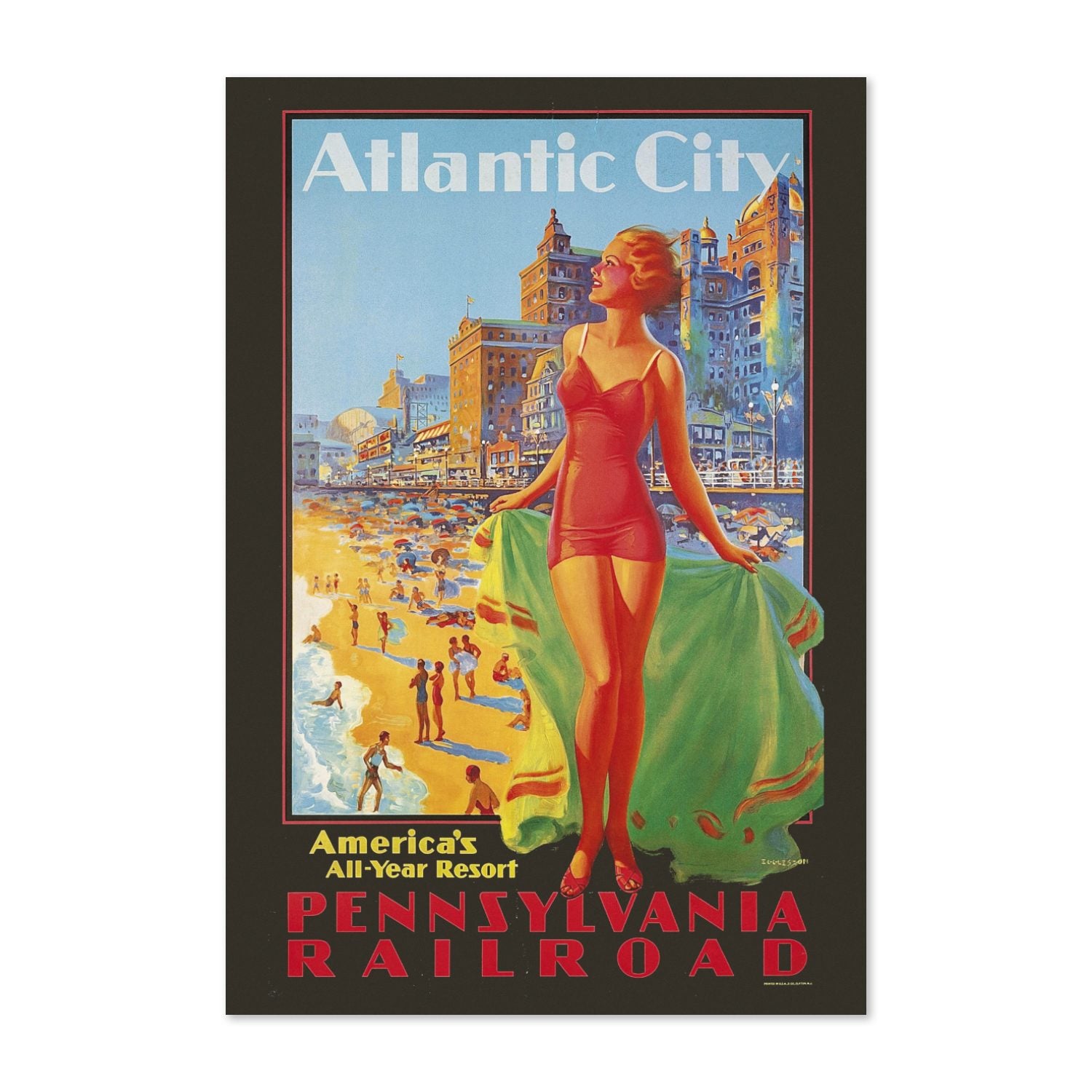 Atlantic City All Year Resort PRR poster print