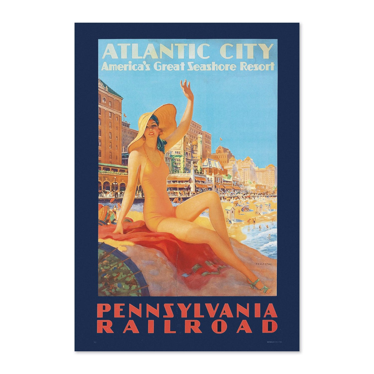 Atlantic City Pennsylvania Railroad poster print