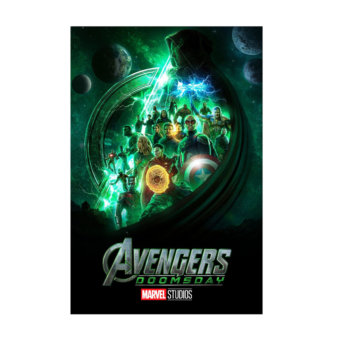 Avengers: Doomsday (2026) Movie Doctor Doom Teaser Art poster print