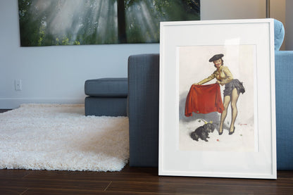 Aw-Come On! by Gil Elvgren, pin-up poster — living room wall
