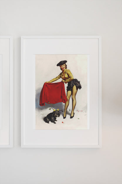 Aw-Come On! by Gil Elvgren, pin-up poster — gallery wall