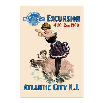 B and O Railroad Atlantic City poster print