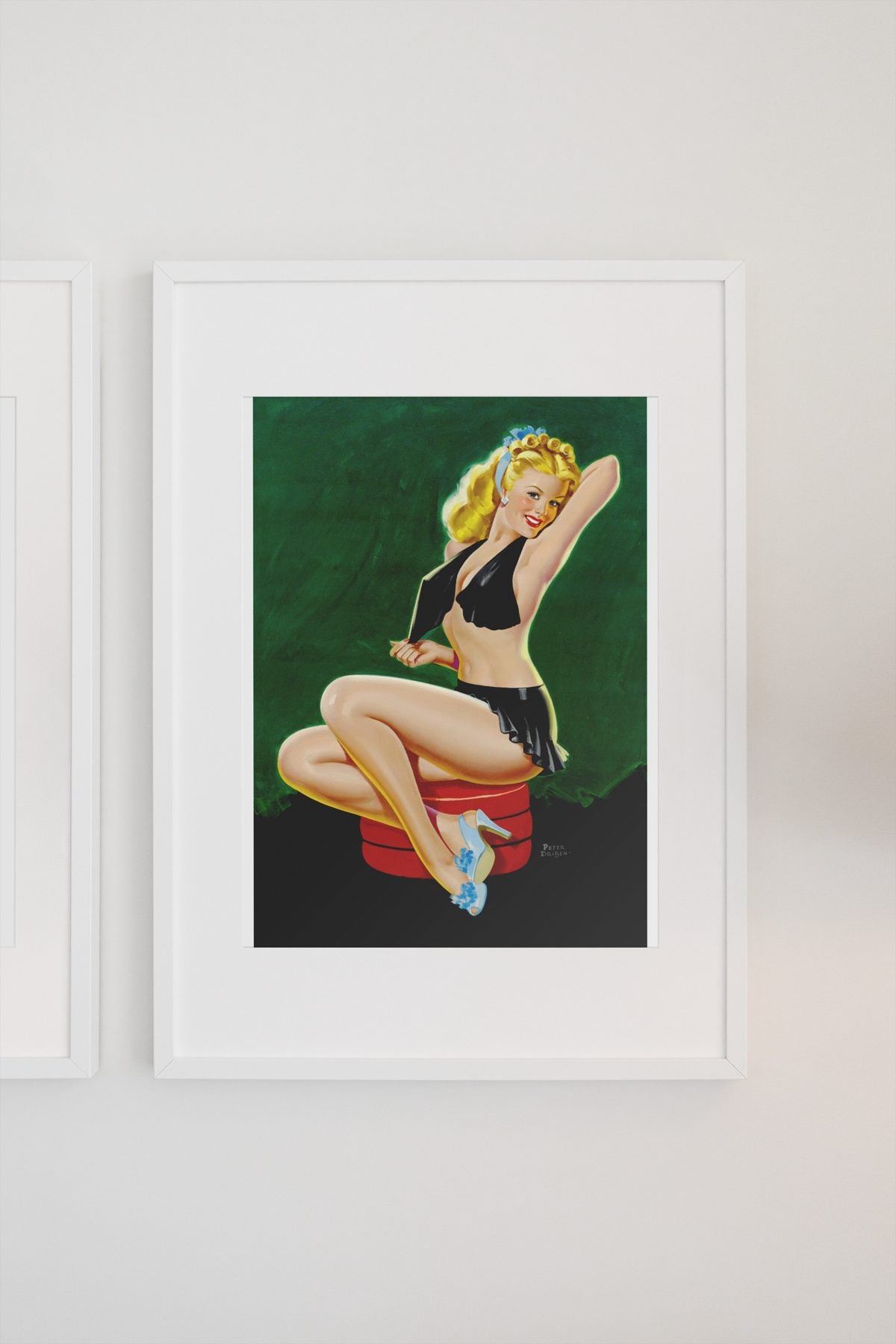 Babe in Black poster on a light wall
