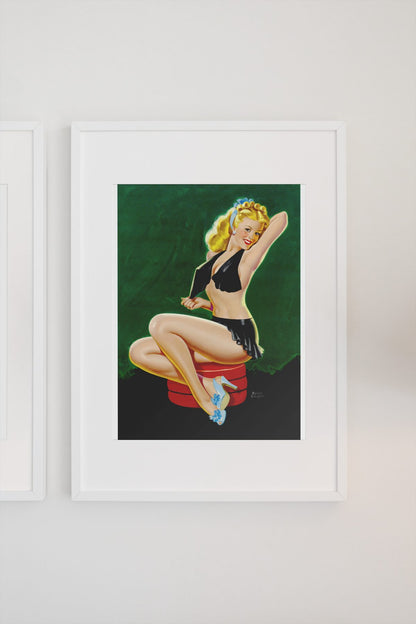 Babe in Black poster on a light wall