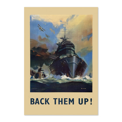 Back Them Up Battleship poster print