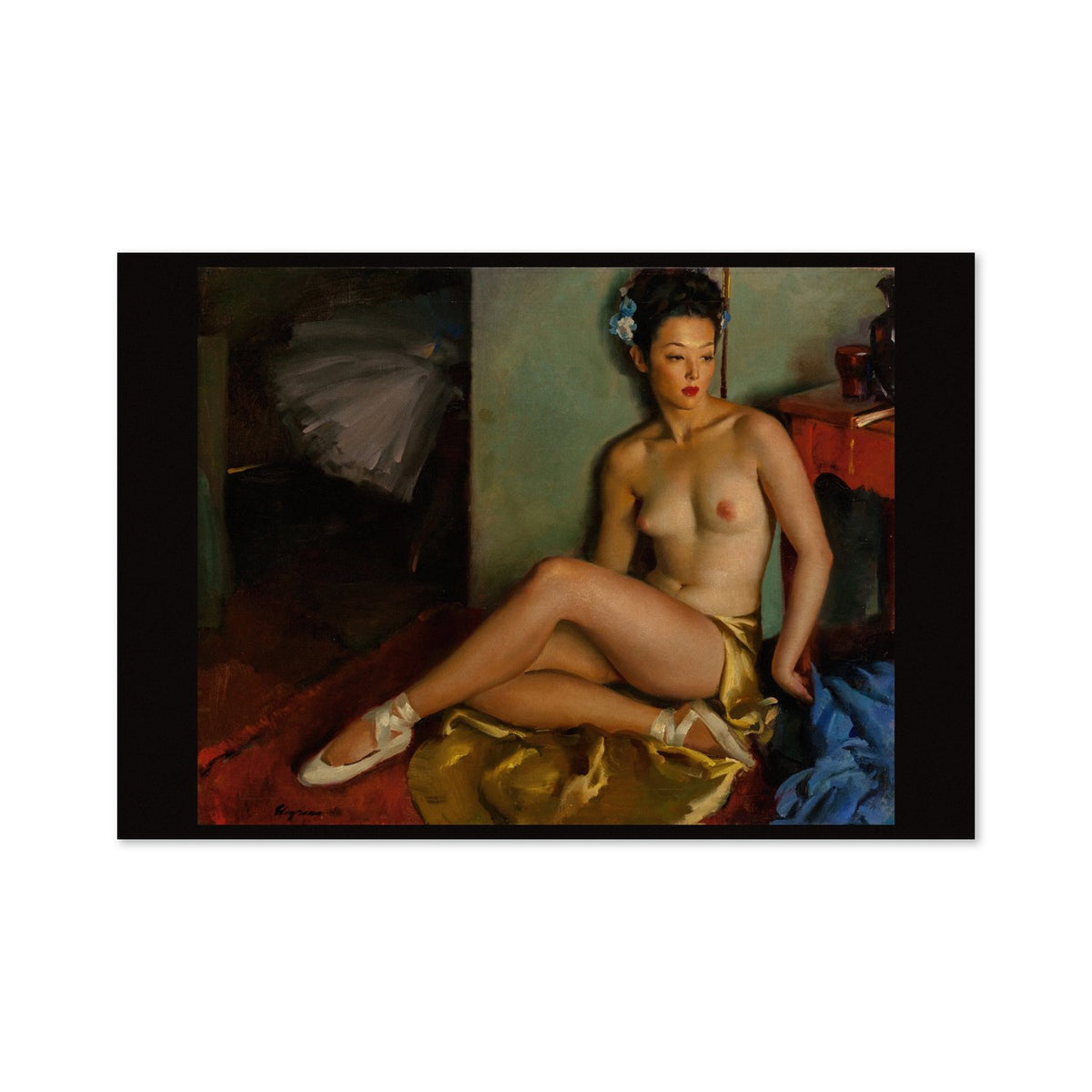 Ballerina by Gil Elvgren, pin-up poster — flat print