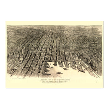 Baltimore 1912 Panoramic Map poster print