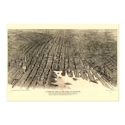 Baltimore 1912 Panoramic Map poster print
