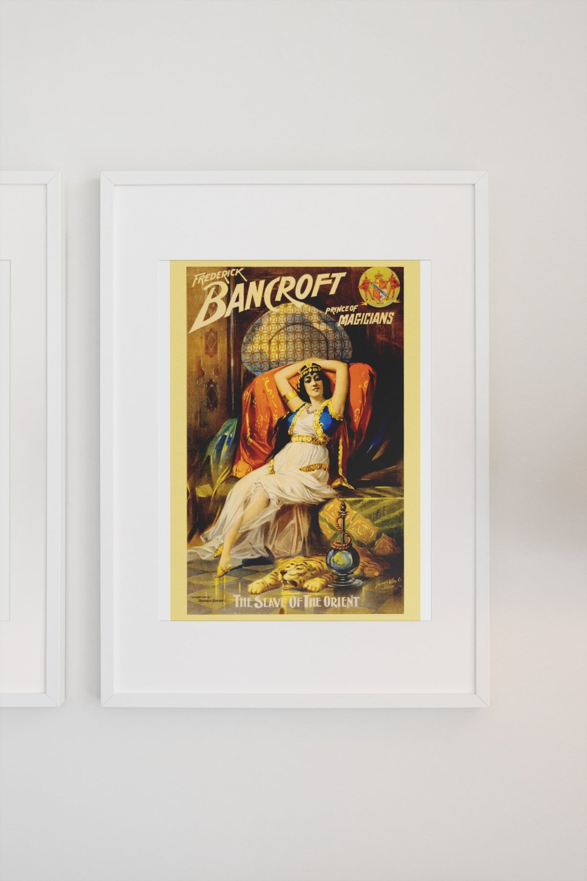 Frederick Bancroft Slave of the Orient poster on a light wall