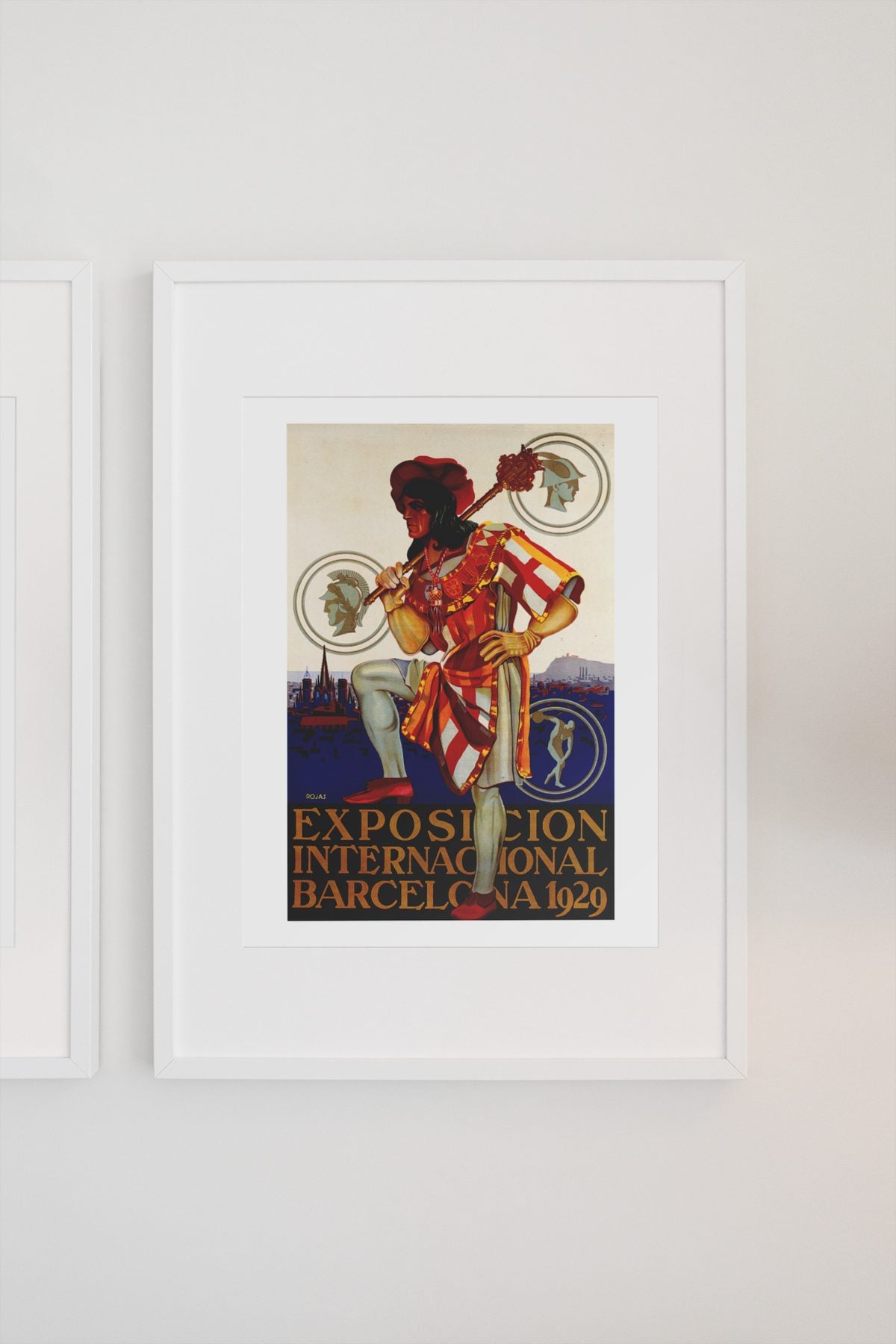 Barcelona Exposition 1929 poster on a light wall