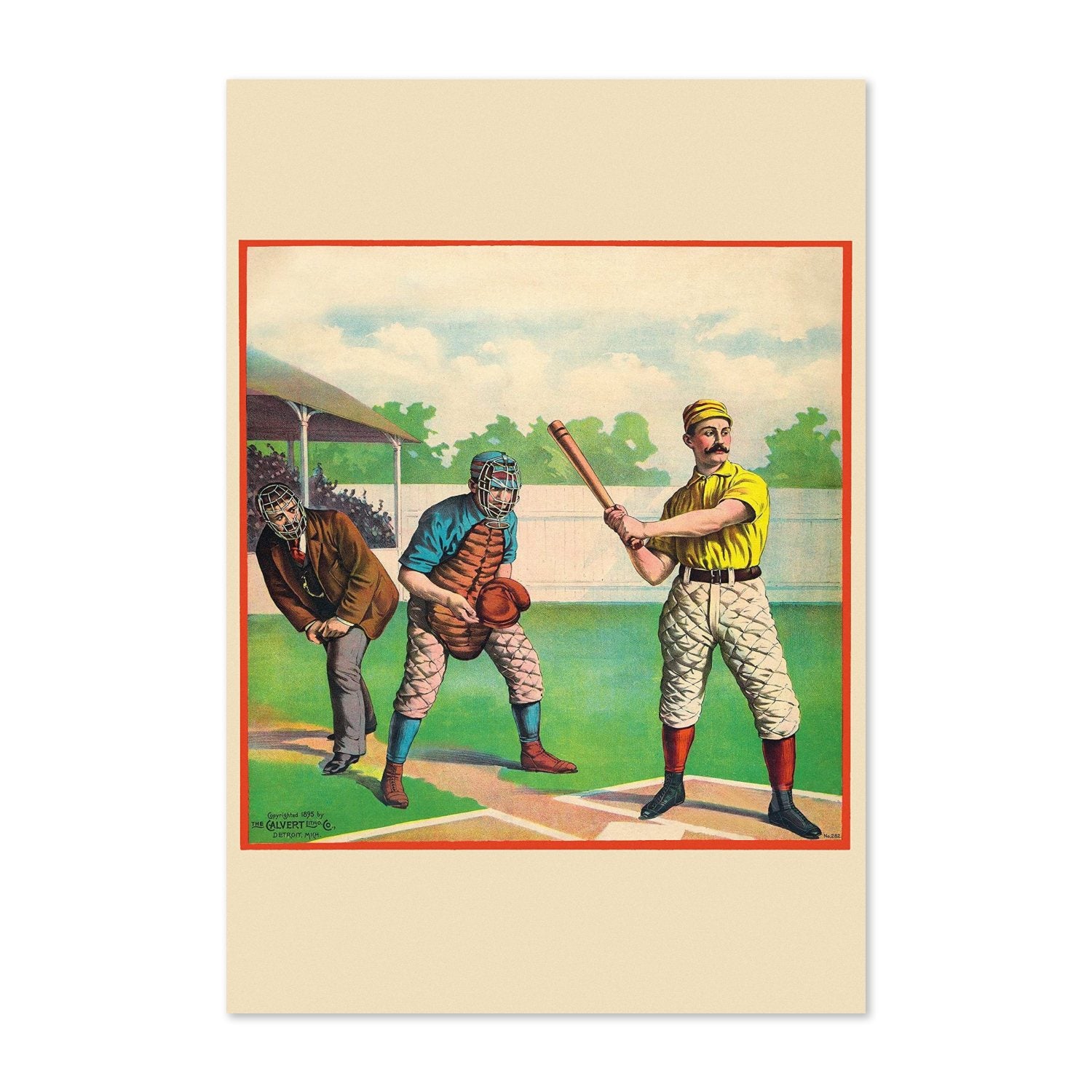 Baseball Batter 1895 poster print