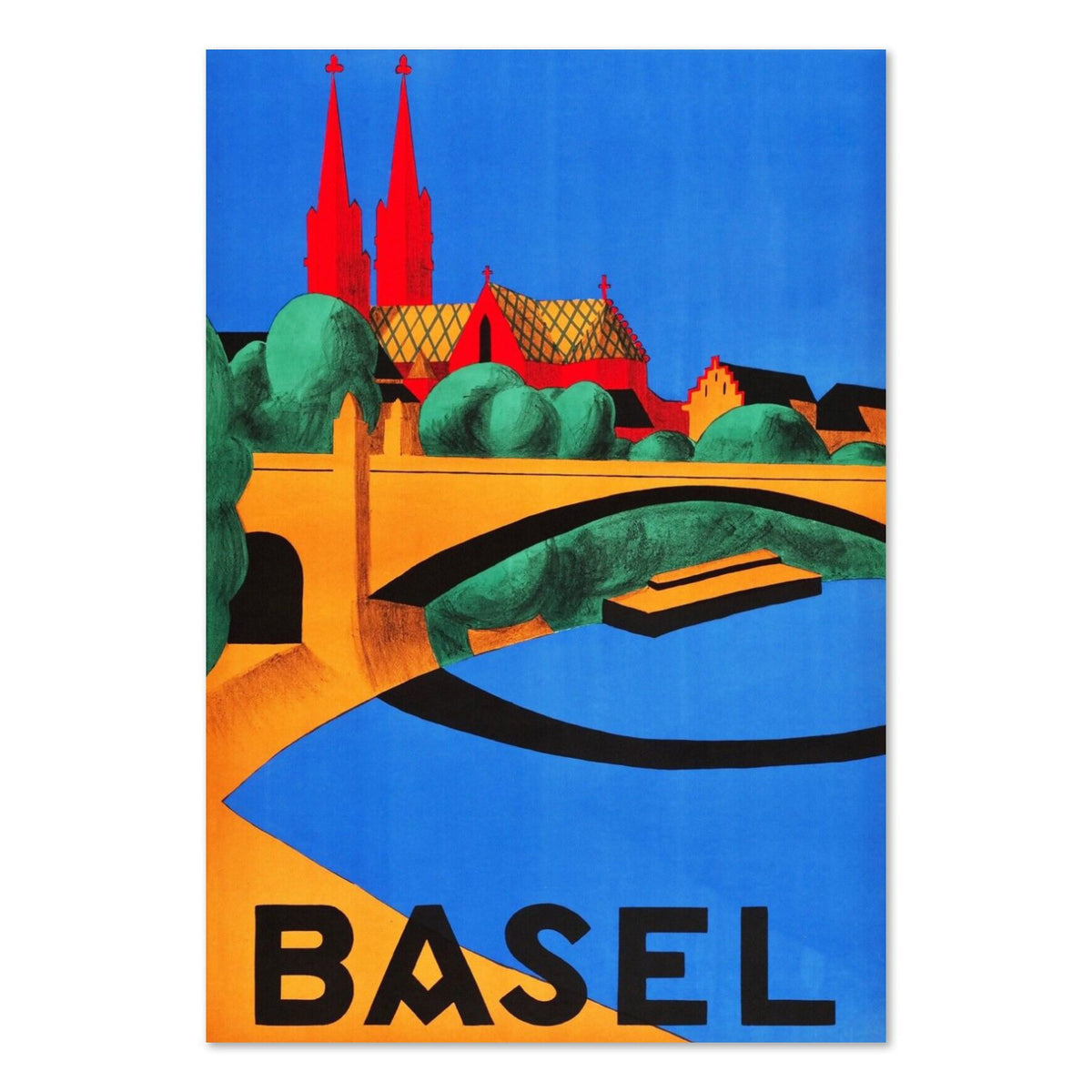 Basel Switzerland poster print