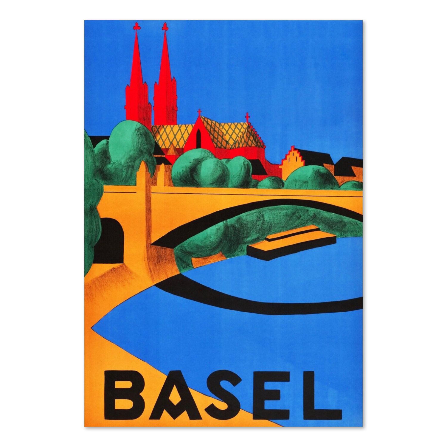 Basel Switzerland poster print