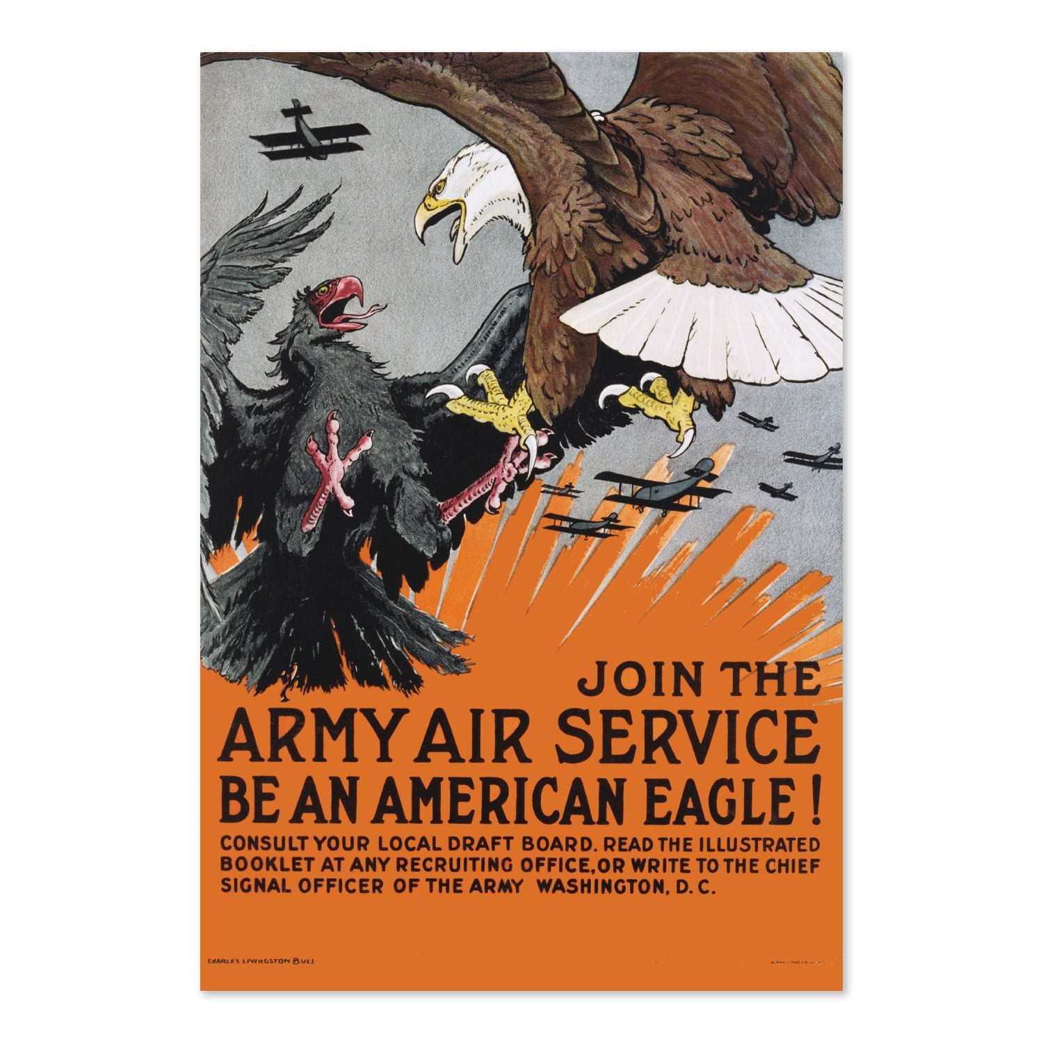 Be an American Eagle Army Air Service poster print