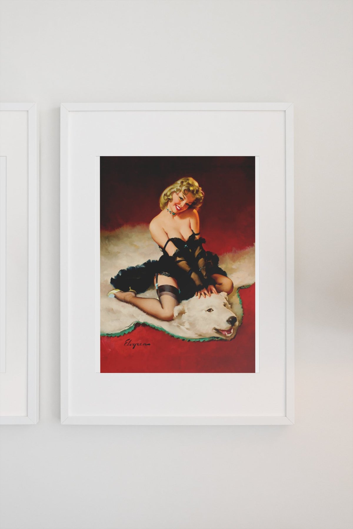 Bear Facts by Gil Elvgren, pin-up poster — gallery wall