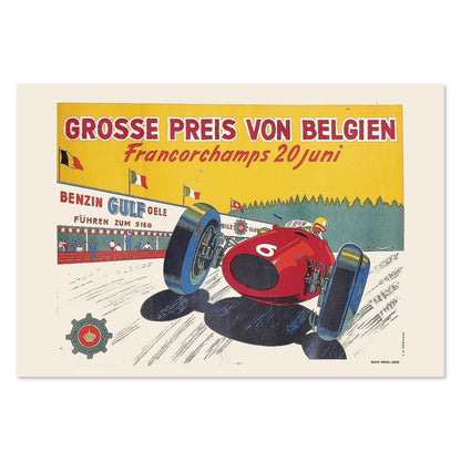 Belgian Grand Prix Francorchamps poster print