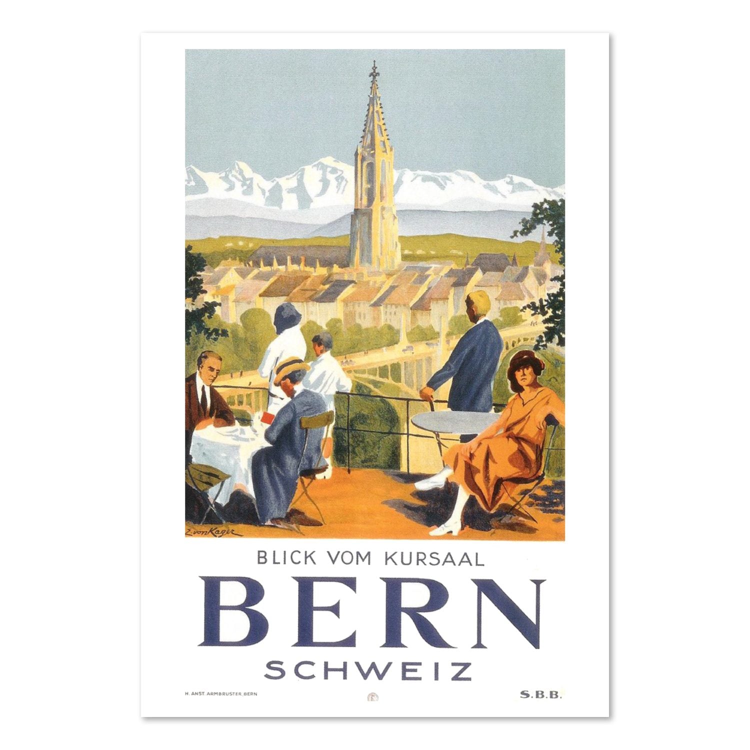 Bern View from the Kursaal poster print