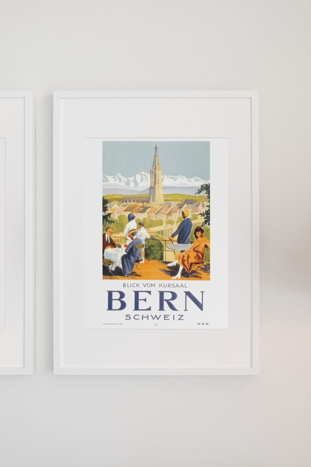 Bern View from the Kursaal poster on a light wall