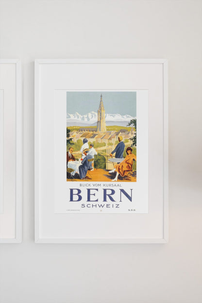 Bern View from the Kursaal poster on a light wall