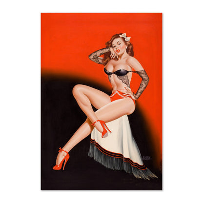 Black Lace Beauty poster print