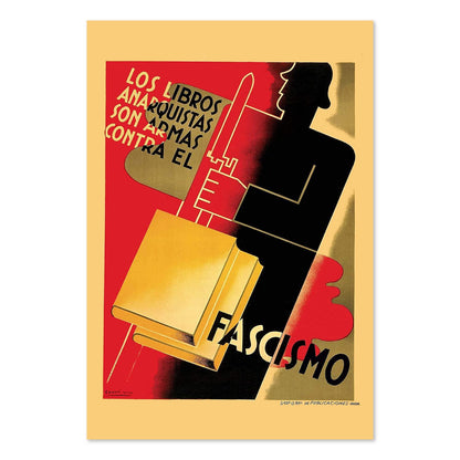 Books Are Weapons Against Fascism poster print