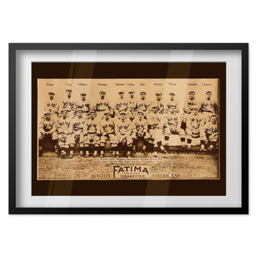 Boston Americans Team Photo poster in a black frame