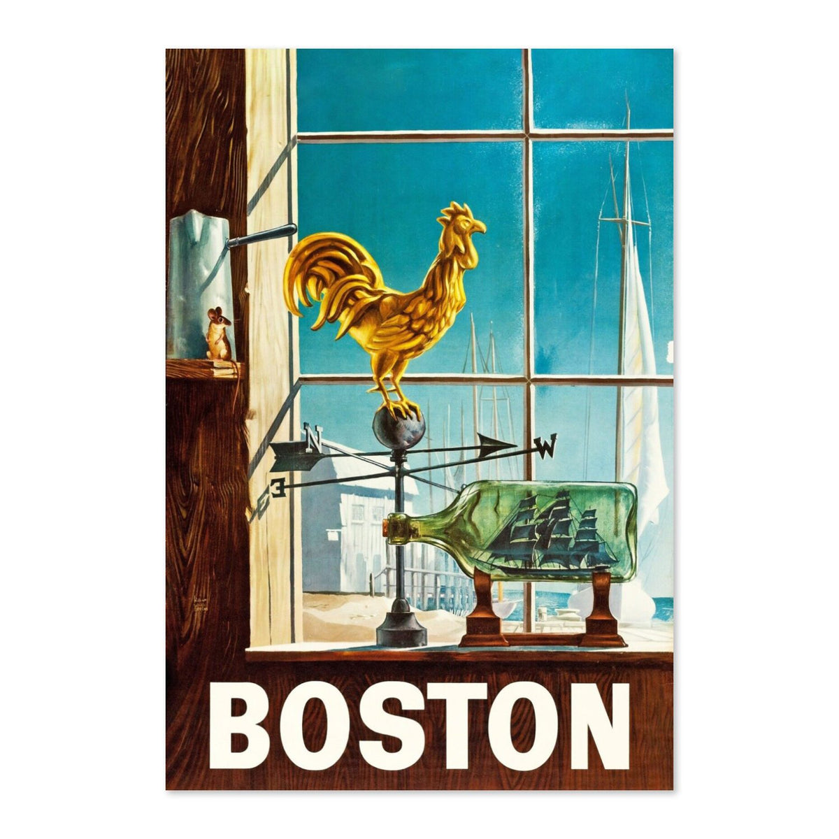 Boston Fly TWA poster print
