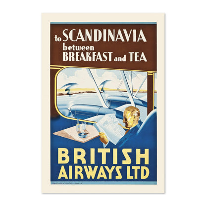 British Airways to Scandinavia poster print